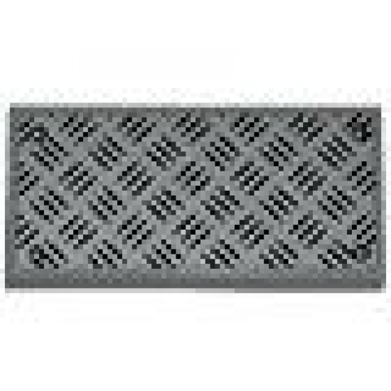 Tile 2 x 4 with Tread Plate and 4 Silver and White Rivets Pattern (Sticker) - Sets 4205 / 4430 / 60004