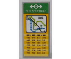 Tile 2 x 4 with Bus Map and Schedule Pattern (Sticker) - Set 60154