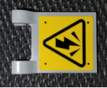 Flag 2 x 2 Square with High Voltage Danger Sign Pattern (Sticker) - Set 75927
