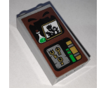 Brick 1 x 2 x 3 with Books, Keys and Potion Flask Pattern (Sticker) - Set 41185