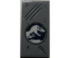 Tile 2 x 4 with Jurassic World Logo and Scratch Marks Pattern (Sticker) - Set 75926