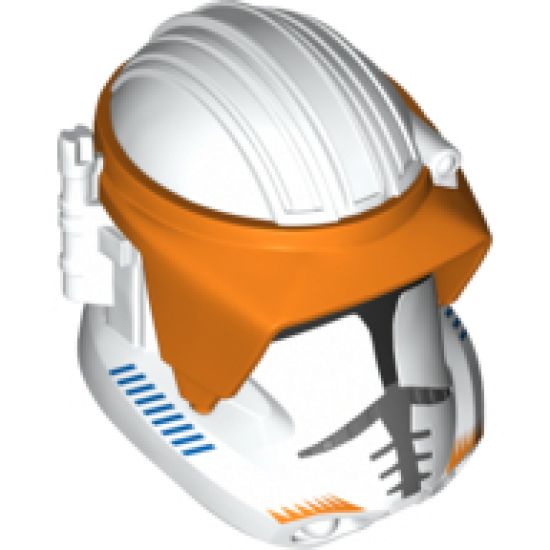 Large Figure Part Head Modified SW with Ball Joint Socket Phase 3 Clone with Visor Pattern (Commander Cody)