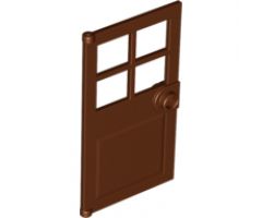 Door 1 x 4 x 6 with 4 Panes and Stud Handle