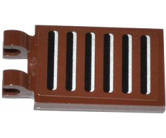 Tile, Modified 2 x 3 with 2 Clips with Grille Pattern (Sticker) - Set 75020