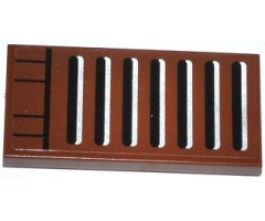 Tile 2 x 4 with Grille Pattern (Sticker) - Set 75020