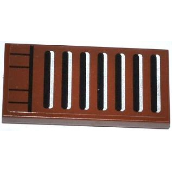 Tile 2 x 4 with Grille Pattern (Sticker) - Set 75020