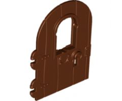 Door 1 x 4 x 6 Round Top with Window and Keyhole, Nonreinforced Edge