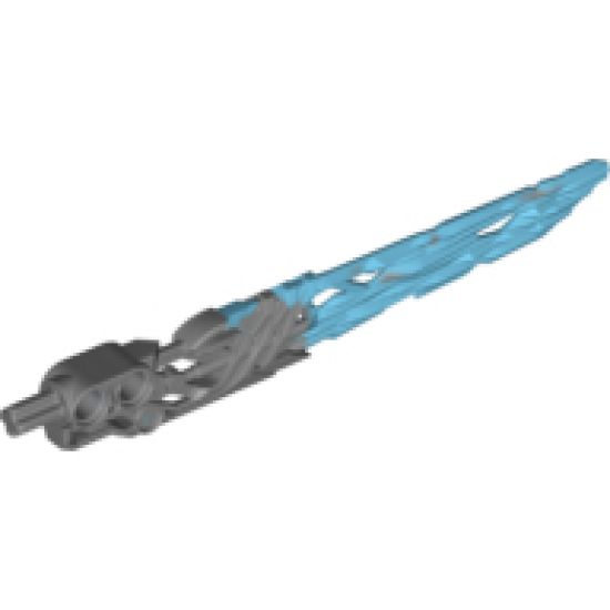 Bionicle Weapon Protector Sword with Marbled Medium Azure Blade Pattern