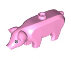 Pig with Black and White Eyes and Eyelashes Pattern (Hamletta)