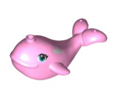 Whale with Dark Turquoise Eyes Pattern
