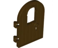 Door 1 x 4 x 6 Round Top with Window and Keyhole, Reinforced Edge