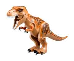Animal, Dinosaur Tyrannosaurus rex with Dark Orange Back and Dark Brown Markings