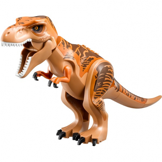 Animal, Dinosaur Tyrannosaurus rex with Dark Orange Back and Dark Brown Markings