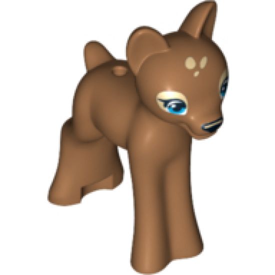 Deer, Friends, Fawn with Black Nose, Medium Azure Eyes and Tan Spots Pattern