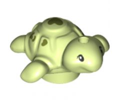 Turtle Baby, Friends with Black Eyes and Olive Green Spots Pattern
