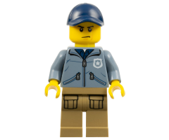 Mountain Police - Officer Male, Dark Blue Cap, Sand Blue Jacket