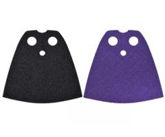 Minifigure, Body Wear Cape Cloth, Standard with Dark Purple and Black Sides