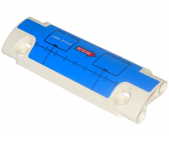 Technic, Panel Curved 11 x 3 with Blue Panel with 'LIQUID OXYGEN' and Red Arrow with 'RESCUE' Pattern Model Left (Sticker) - Set 42025