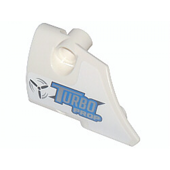 Technic, Panel Fairing # 1 Small Smooth Short, Side A with Propeller and 'TURBO PROP' Pattern (Sticker) - Set 42025