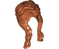 Minifigure, Hair Female Long, Braided on Right, Hole on Top