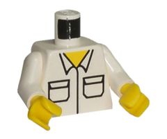 Torso Shirt with Pockets Pattern / White Arms / Yellow Hands