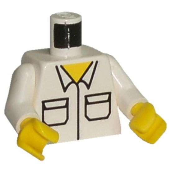 Torso Shirt with Pockets Pattern / White Arms / Yellow Hands