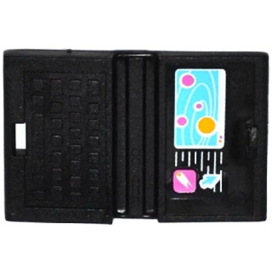 Minifigure, Utensil Computer Laptop with Arrow, Comet and Solar System Pattern (Sticker) - Set 41100