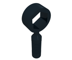 Minifigure, Utensil Tool Box Wrench - 6-Rib Handle