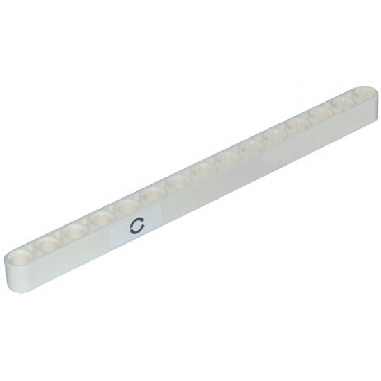 Technic, Liftarm 1 x 15 Thick with Black Curved Arrows Pattern (Sticker) - Set 42025
