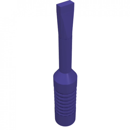 Minifigure, Utensil Tool Screwdriver - Narrow Head - 6-Rib Handle