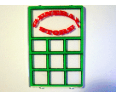 Glass for Window 1 x 4 x 5 with General Store Pattern (Sticker) - Set 6765