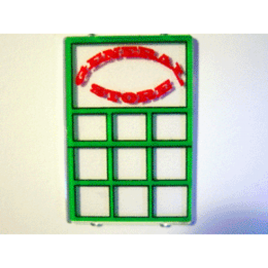 Glass for Window 1 x 4 x 5 with General Store Pattern (Sticker) - Set 6765