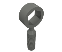 Minifigure, Utensil Tool Box Wrench - 6-Rib Handle