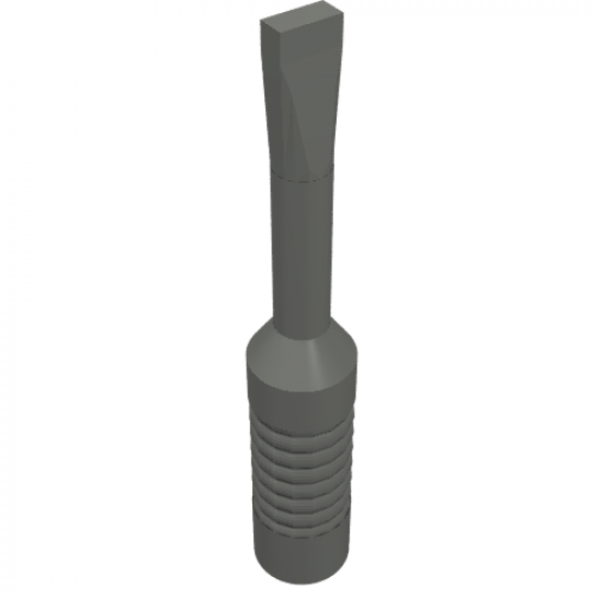 Minifigure, Utensil Tool Screwdriver - Narrow Head - 6-Rib Handle