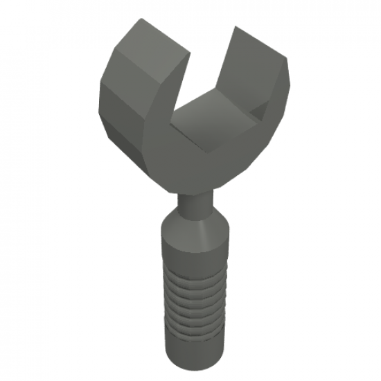 Minifigure, Utensil Tool Open End Wrench - 6-Rib Handle