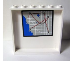 Panel 1 x 6 x 5 with Map Street Pattern on Inside (Sticker) - Set 60044