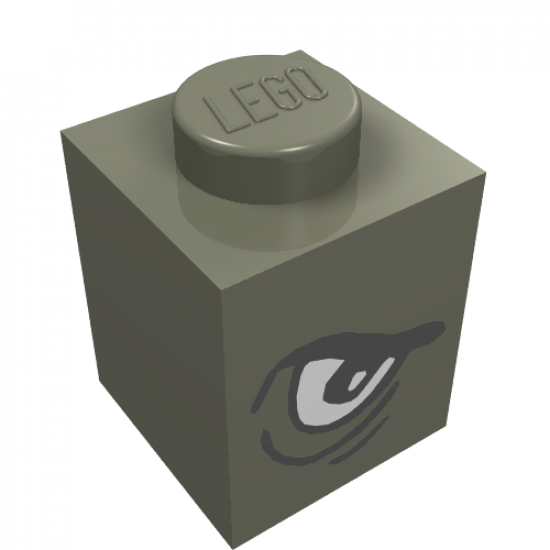 Brick 1 x 1 with Eye Grim Right Pattern