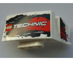 Technic, Panel Car Mudguard Left with LEGO TECHNIC Logo and Black and Red Stains Pattern (Stickers) - Set 8262