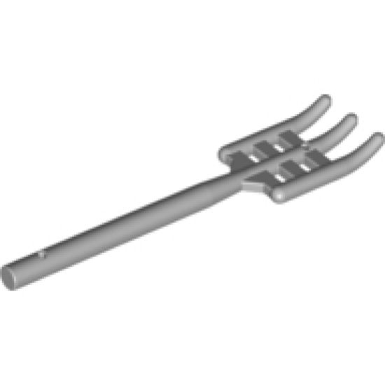 Minifigure, Utensil Pitchfork Type 2 - Flat Bottom, Soft Plastic
