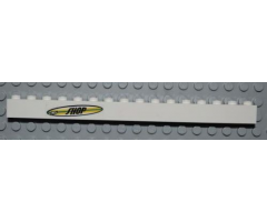 Brick 1 x 16 with Surfboard with 'SHOP' Pattern (Sticker) - Set 4644