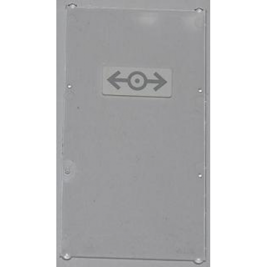 Glass for Window 1 x 4 x 6 with Train Logo Gray on White Background Pattern (Sticker) - Set 7937