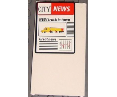 Glass for Window 1 x 4 x 6 with 'CITY NEWS' Newspaper Pattern (Sticker) - Set 7937