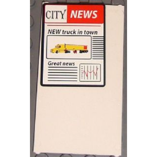 Glass for Window 1 x 4 x 6 with 'CITY NEWS' Newspaper Pattern (Sticker) - Set 7937