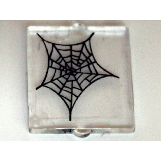 Glass for Window 1 x 2 x 2 with Spider Web Center Pattern (Sticker) - Set 10228