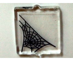 Glass for Window 1 x 2 x 2 with Spider Web in Lower Left Corner Pattern (Sticker) - Set 10228