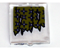 Glass for Window 1 x 2 x 2 with Torn Curtains with Holes Left and Right Pattern (Sticker) - Set 10228