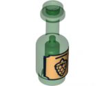 Minifigure, Utensil Bottle with Black Grapes on Gold Background Label Pattern