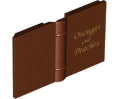 Minifigure, Utensil Book 2 x 3 with Gold 'Oranges and Peaches' Pattern