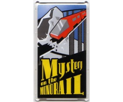 Glass for Window 1 x 4 x 6 with 'Mystery on the MONORAIL' Movie Poster Pattern Both Sides (Stickers) - Set 10232