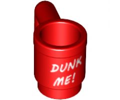 Minifigure, Utensil Cup with White 'DUNK ME!' Pattern